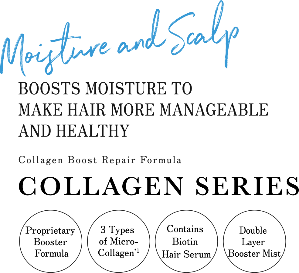 COLLAGEN SERIES BOOSTS MOISTURE TO MAKE HAIR MORE MANAGEABLE AND HEALTHY